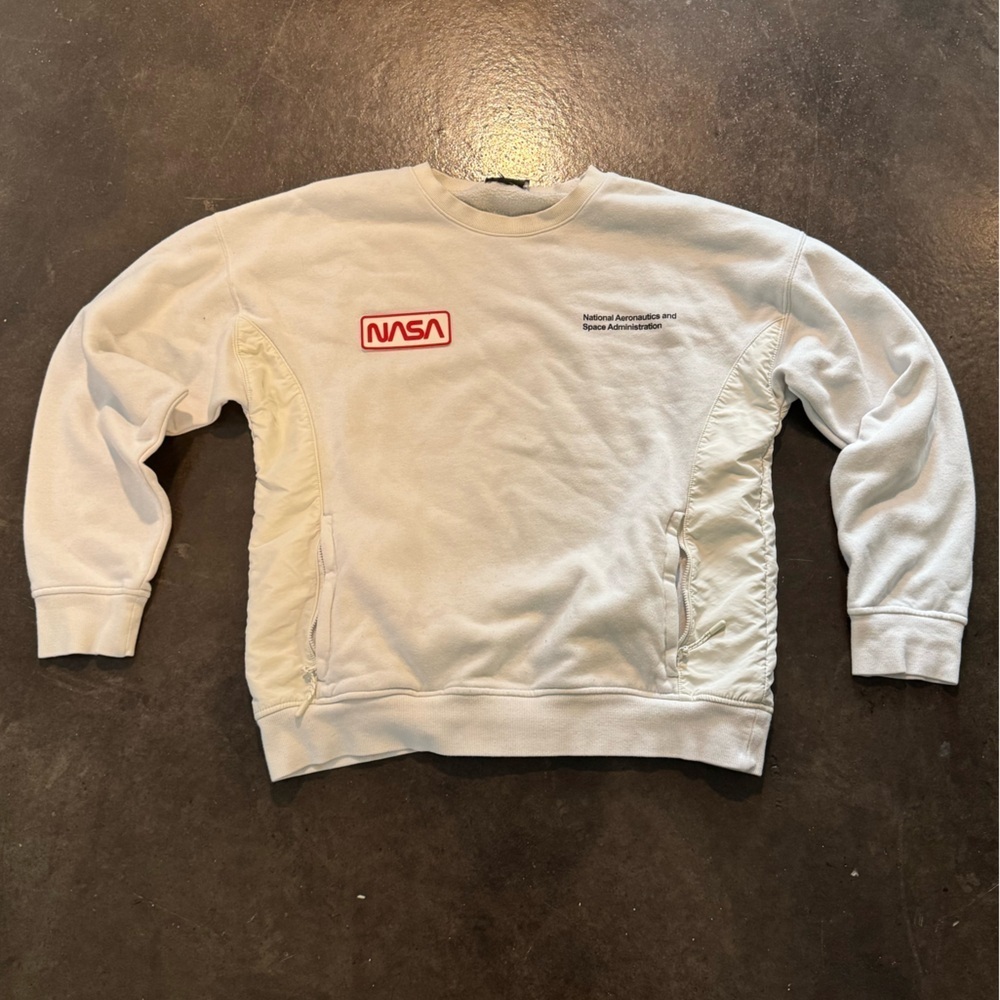 NASA Logo White Sweater
